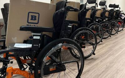 A Fleet of PDG Sunkissed Orange Tilt Chairs off to their new home