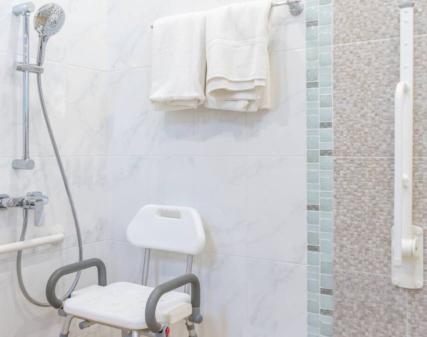 Handrail for disabled and elderly people in the bathroom